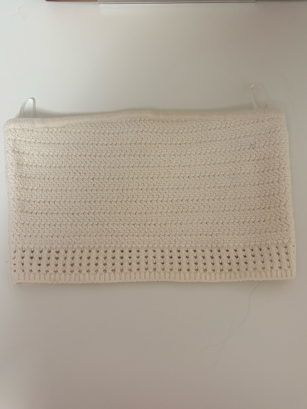 Garage Cream Crochet Knit Tube Top